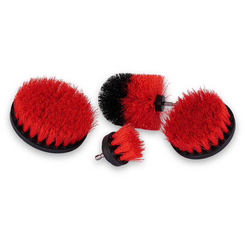 Infinity Wax 4PC Drill Brush Set Red (Hard Grade) - Infinity Wax