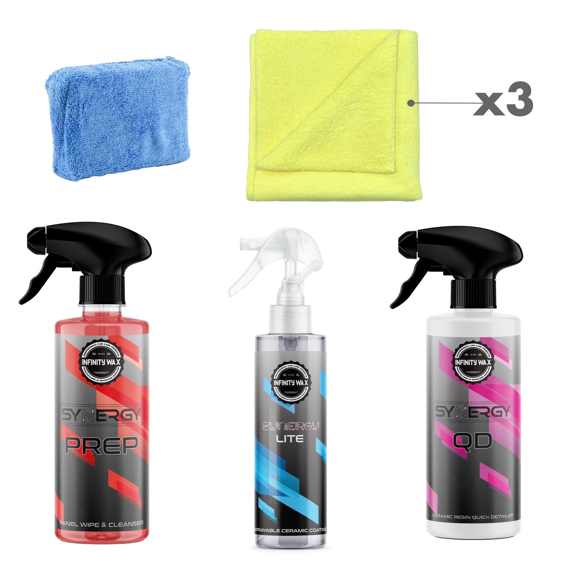 1 Year Ceramic Coating Bundle Complete Kit Synergy Lite - Infinity Wax