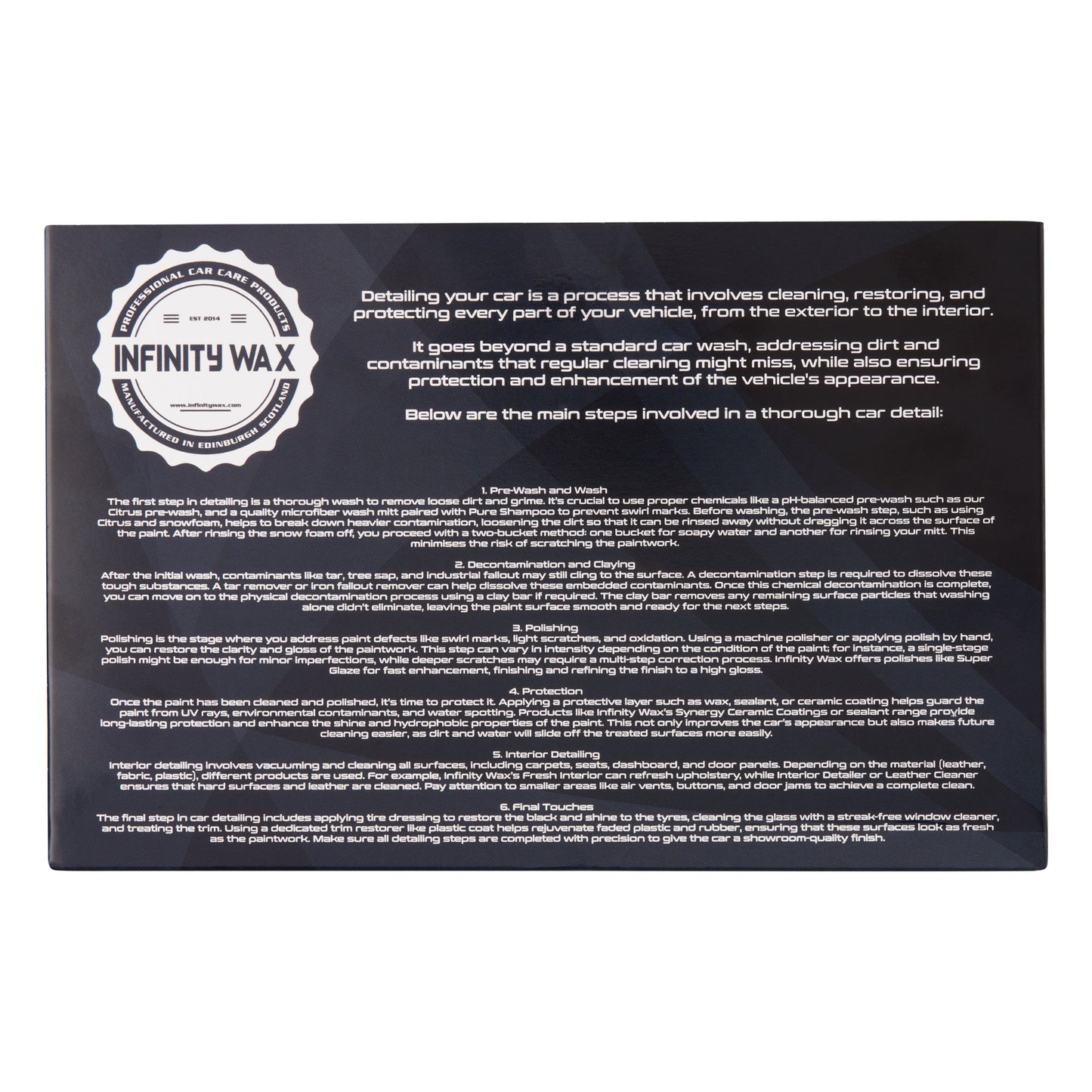 10 Piece Car Detailing Sample Box - Infinity Wax