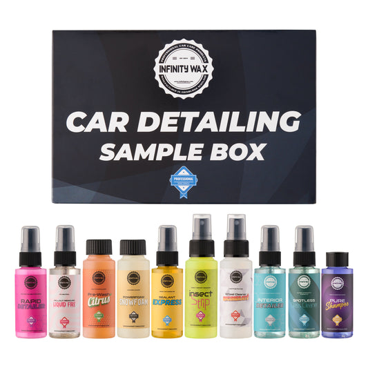 10 Piece Car Detailing Sample Box - Infinity Wax