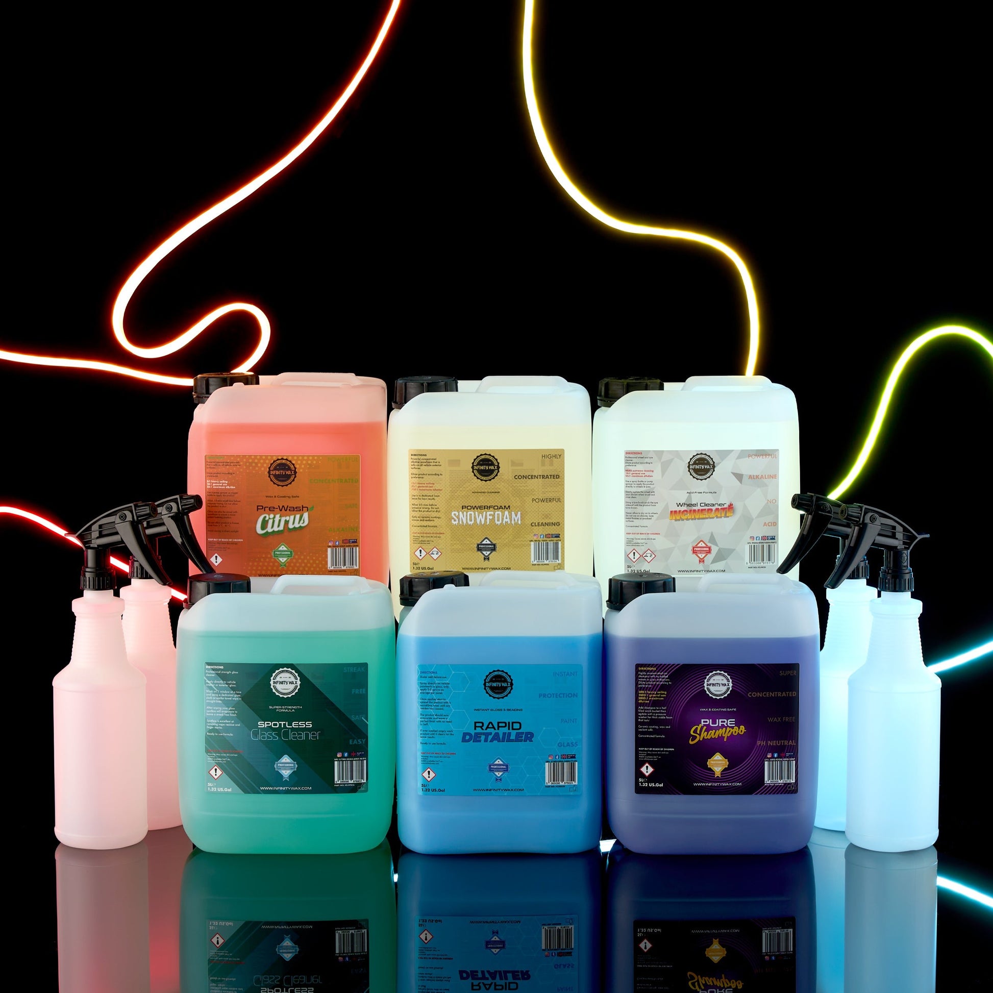 5L Car Detailing Mega Bundle Exterior With FREE Bottles - Infinity Wax