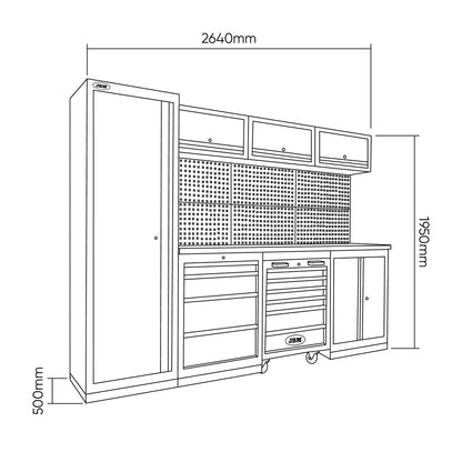 Modular Workshop Storage System 18 pcs (Tools Included) - Infinity Wax