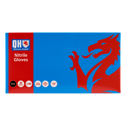 Quinton Hazell Black Nitrile Disposable Gloves (100 Pack) - Infinity Wax