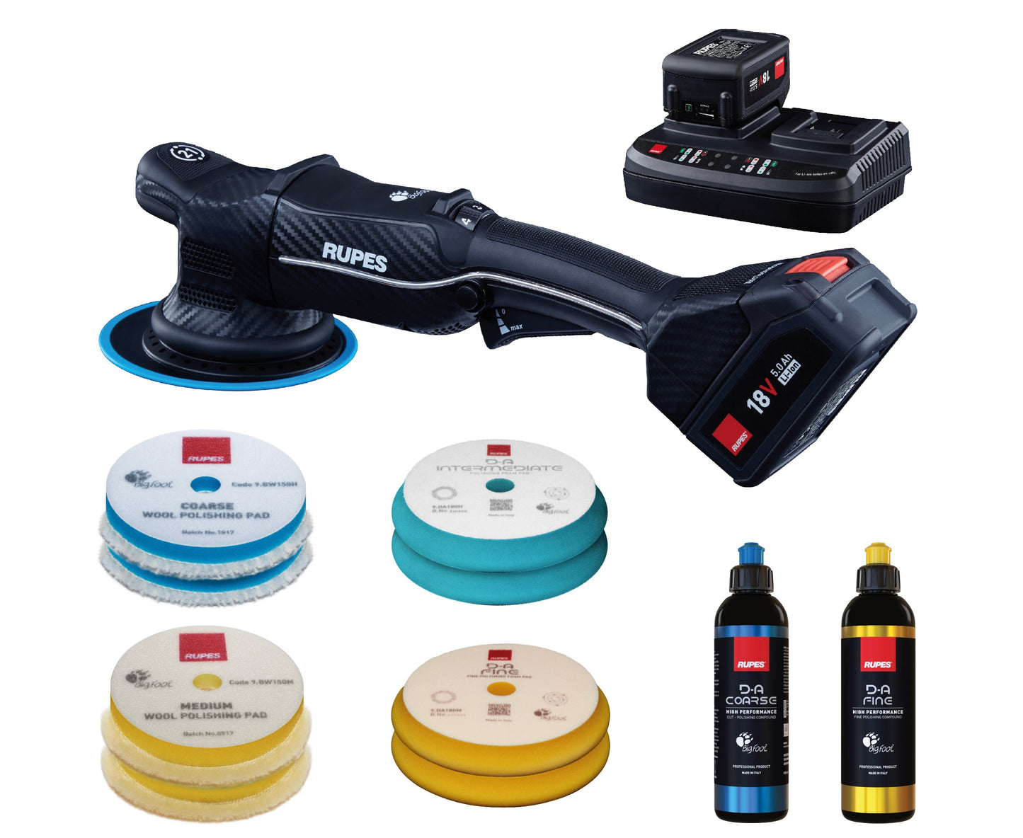 Rupes BigFoot HLR21 iBrid DA Polisher BAS Kit - Infinity Wax